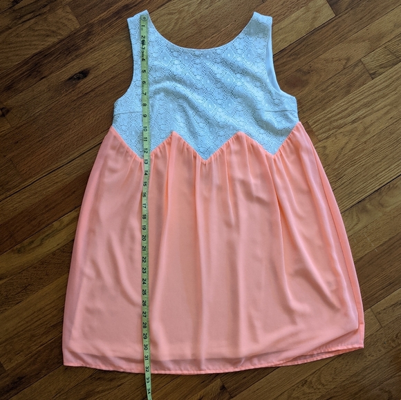 NWT Kori Sleeveless Coral Mini Babydoll Dress - Picture 6 of 7